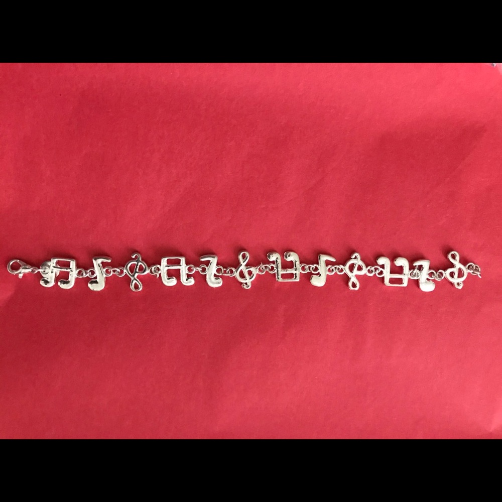 Sterling silver music bracelet